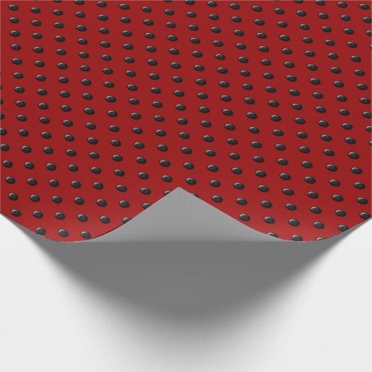 Ladybug-Stippen-Red-and-Black- Cadeaupapier (Hoek)