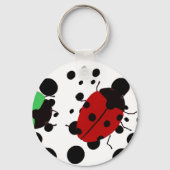 Ladybug-Stippen Sleutelhanger (Voorkant)