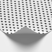 Ladybug-Stippen-Zwart-wit- Verpakkingspapier Cadeaupapier (Hoek)