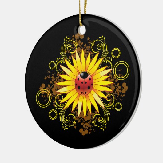 Ladybug Sunflower Ornament (Links)