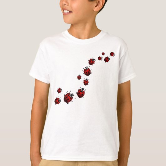 Ladybug T-Shirt Kind Sport Shirt Ladybird Shirten (Voorkant)
