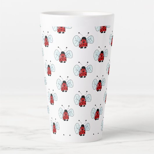 Ladybug Table Lamp Latte Mok (Voorkant)