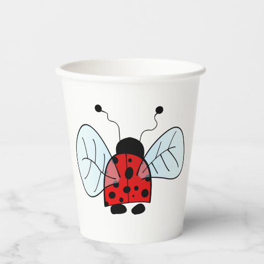 Ladybug Table Lamp Papieren Bekers (Voorkant)