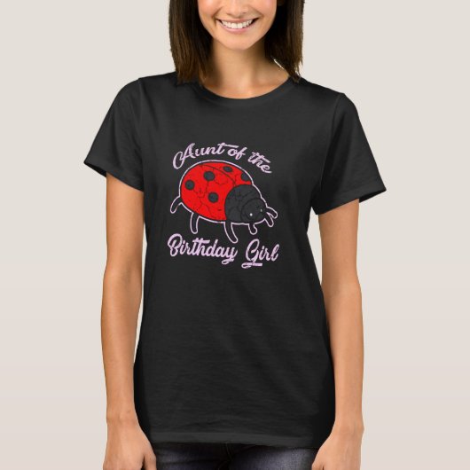Ladybug tante Niece Birthday Girl Insect T-shirt (Voorkant)