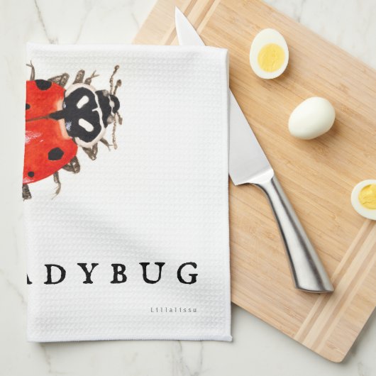 Ladybug Theedoek (Quarter Fold)