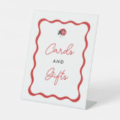Ladybug Thema Party Kaarten en geschenken Reclamebord Met Voetstuk (Voorkant)