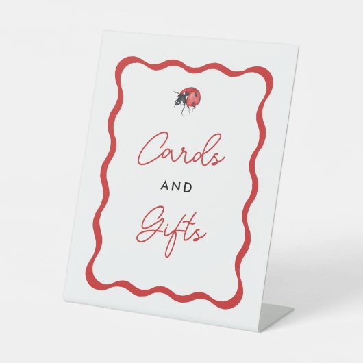 Ladybug Thema Party Kaarten en geschenken Reclamebord Met Voetstuk (Voorkant)