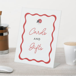 Ladybug Thema Party Kaarten en geschenken Reclamebord Met Voetstuk