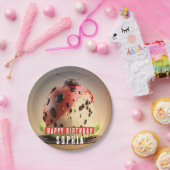 Ladybug thema taart - Verjaardag Papieren Bordje (Feest)