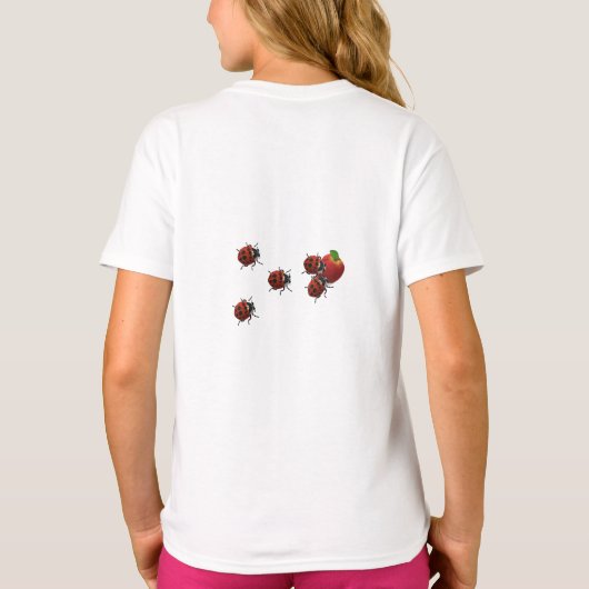 Ladybug Thema Terug naar school T-shirt (Achterkant)