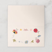 LadyBug Theme Party Voedsellabel Plaatskaartje (Buitenkant ongevouwen)