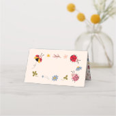 LadyBug Theme Party Voedsellabel Plaatskaartje (Voorkant)