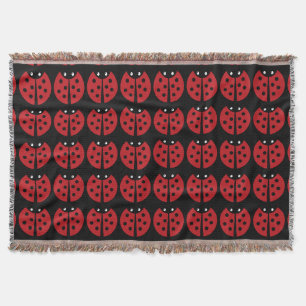 Ladybug Throw Blanket Deken