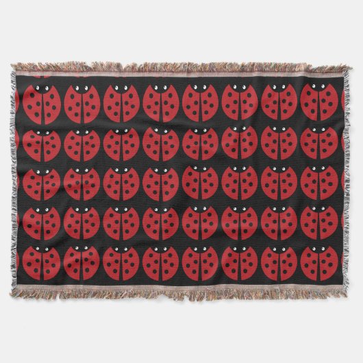 Ladybug Throw Blanket Deken (Voorkant)