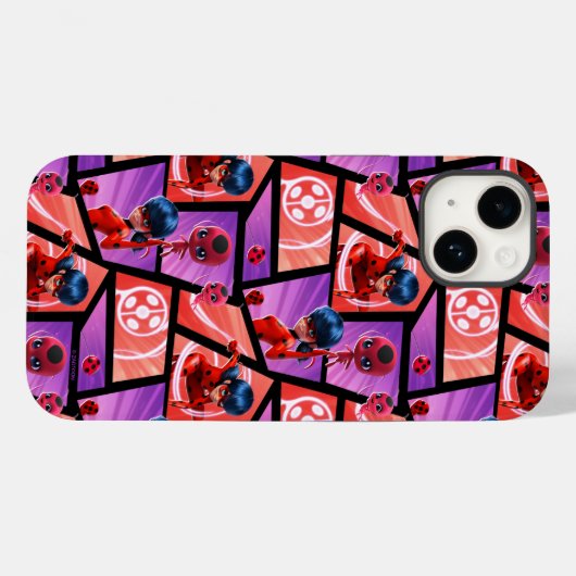 Ladybug & Tikki Patroon Case-Mate iPhone Case (Achterkant (horizontaal))
