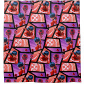 Ladybug & Tikki Patroon Douchegordijn (Voorkant)