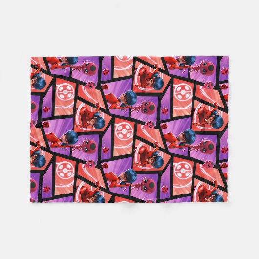 Ladybug & Tikki Patroon Fleece Deken (Voorkant (Horizontaal))