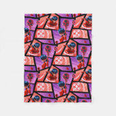 Ladybug & Tikki Patroon Fleece Deken (Voorkant)