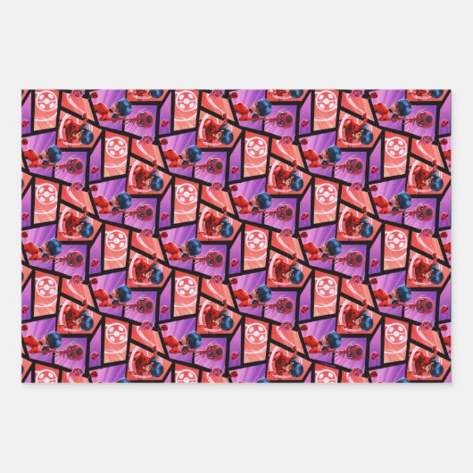 Ladybug & Tikki Patroon Inpakpapier Vel (Voorkant 3)