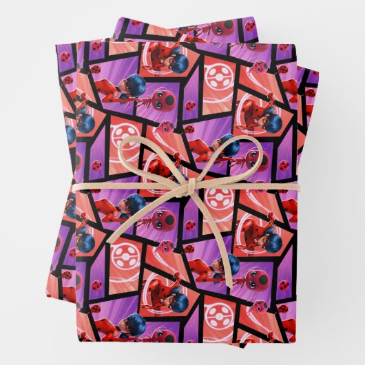 Ladybug & Tikki Patroon Inpakpapier Vel (In situ)