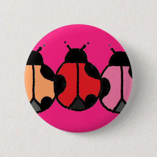 Ladybug Trio-Button Ronde Button 5,7 Cm