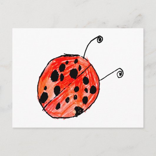 Ladybug Uitnodiging Briefkaart (Voorkant)