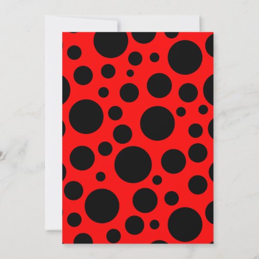 Ladybug Uitnodiging voor 5e verjaardag (Achterkant)