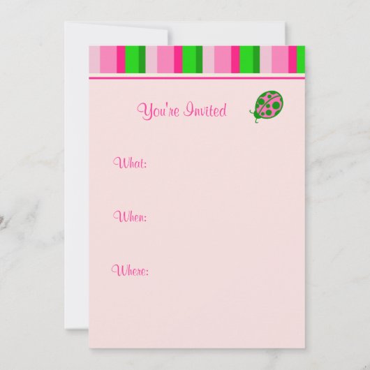 Ladybug uitnodigingen (Achterkant)