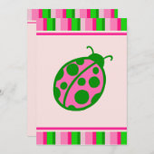 Ladybug uitnodigingen (Voorkant / Achterkant)