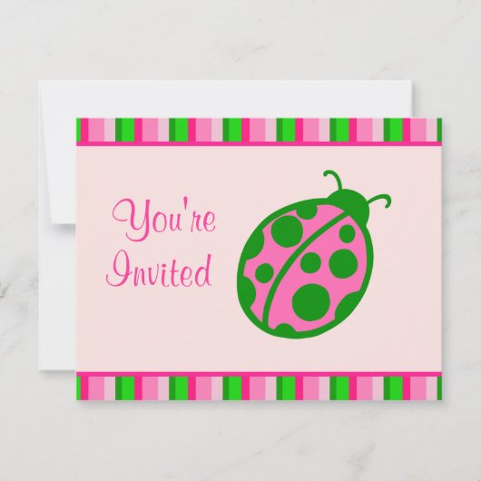 Ladybug uitnodigingen (Voorkant)
