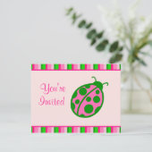 Ladybug uitnodigingen (Staand voorkant)