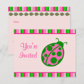 Ladybug uitnodigingen (Voorkant / Achterkant)