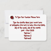 Ladybug Uitnodigingen Gepersonaliseerde Red Ladybu (Achterkant)