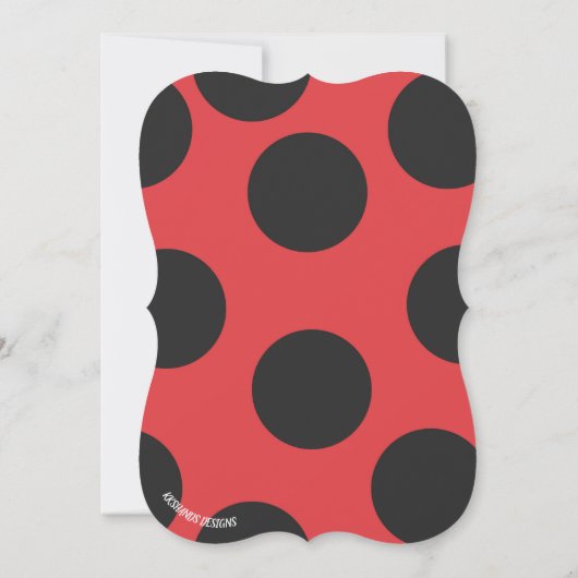 Ladybug-uitnodigingen Kaart (Achterkant)