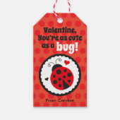 Ladybug Valentijn Gift Label voor kinderen Cadeaulabel (Voorkant)