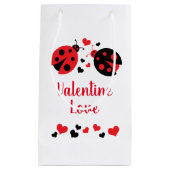 Ladybug Valentijn Love Gift Bag Klein Cadeauzakje (Voorkant)