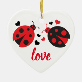 Ladybug Valentijn Love Heart Ornament