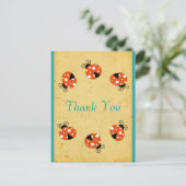 Ladybug Verjaardag Bedankt Briefkaart (Staand voorkant)