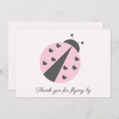 Ladybug Verjaardag Dank je kaart (Voorkant / Achterkant)