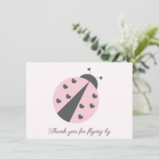 Ladybug Verjaardag Dank je kaart (Staand voorkant)