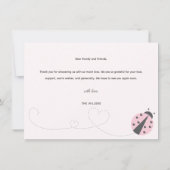 Ladybug Verjaardag Dank je kaart (Achterkant)