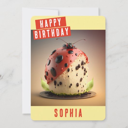 Ladybug Verjaardag Kaart (Voorkant)