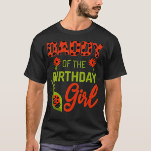 Ladybug Verjaardag Papa van de Verjaardag Dag Meis T-shirt