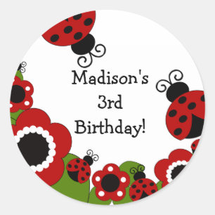 Ladybug Verjaardag Sticker