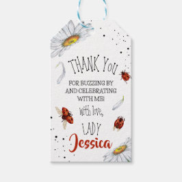 Ladybug Verjaardagsfeest dank u Cadeaulabel