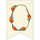 Ladybug Verjaardagsfeest - Een jaar oude 1e Verjaa Vlaggetjes (Tweede vlag)