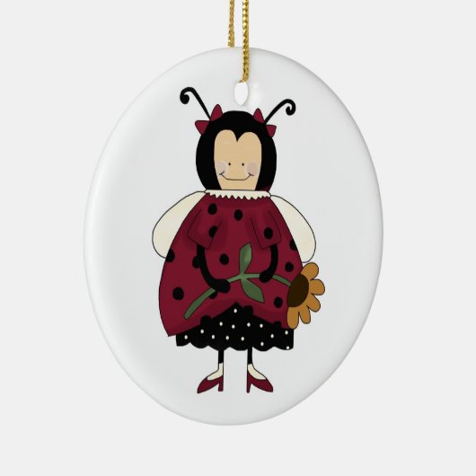 Ladybug-versiering Keramisch Ornament (Rechts)