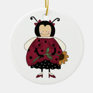 Ladybug-versiering Keramisch Ornament