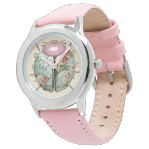 Ladybug Victoriaans florale rozen schattig Horloge