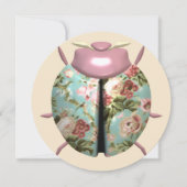 Ladybug Victoriaans florale rozen schattig Kaart (Voorkant)